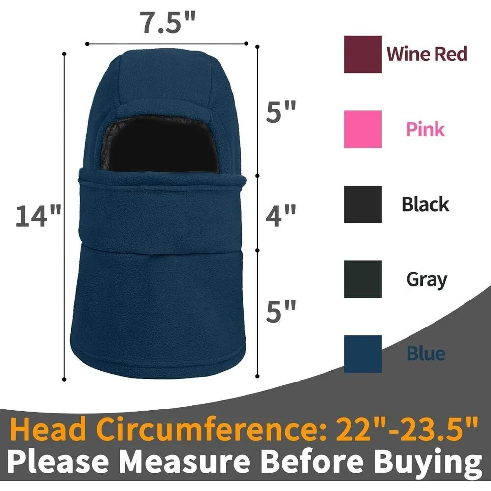 Winter Ski Mask for Women Men Sherpa Fleece Balaclava Neck Warmer